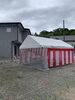 東広島市西条町寺家  地鎮祭「東広島市西条町寺家、志和町での地鎮祭の設営をしてきました～！！青空にテントが映えます！映えですか？！レンタルほり」