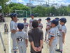 試合前のミーティング「Bチーム、初めての練習試合で成長を実感！子どもたちの挑戦の一日」