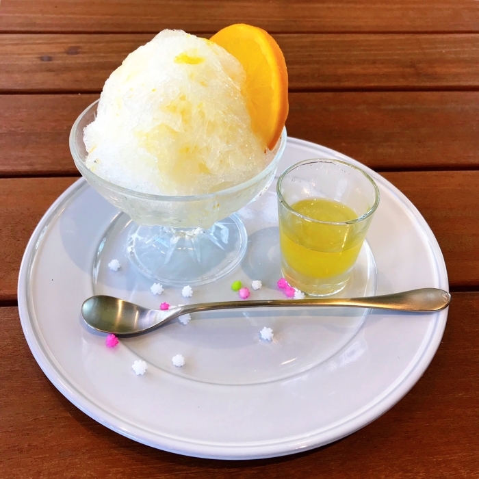 自家製フルーツかき氷　オレンジ（500円・税込）
