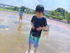 「楽しい水遊び♬」