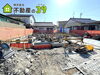 基礎工事中の様子（2026/2/15撮影）「【新規物件】島田市中河町🏠限定１棟♪第四小徒歩８分・第二中徒歩６分🏫別途工事で４ＬＤＫ→５ＬＤＫに変更可能✨リビング隣接の和室あり🍵室内物干しあり👚島田市・藤枝市・焼津市の不動産のことなら不動産の39にお任せください🐰🥕」