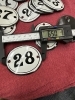 幅は約65ミリてす「琺瑯のナンバープレート　アメリカ製　未使用品です」