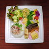 プレート盛り商品　サバ塩焼き「6月15日のお弁当」