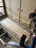 板に防除湿剤を塗布して…「畳の床のフワフワの感触☆体験された方もいらっしゃるのではないでしょうか😁そんな床の修繕もベンリー福山東にお任せ😉」