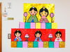 入居者様協力してちぎり絵でおひな様を製作「この時期に「アヤメ」？」