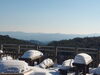 展望デッキから眺める阿武隈山系の山々「青空の道の駅です！【福島市/道の駅つちゆ/土湯温泉】」