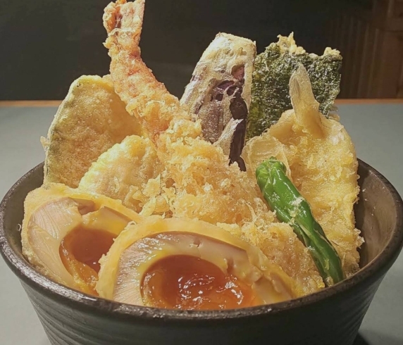 俺流天丼「コロナに負けない！お客様に感謝」