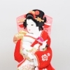 羽子板[極上かのこ本真珠]　出飾り台付　10号