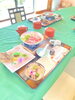 「店内、あがわでご利用の案内。」