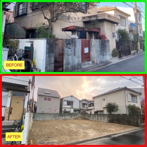 ♪尼崎市にて古家の取り壊しです♪「♪解体工事です♪」