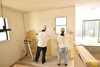 仕上げは、ご夫婦で。「【完成見学会】　12月11日（土）、12日（日）の二日間、福島市八木田にて、開催いたします。たくさん魅力の詰まったお家です。　あなたの暮らしのこだわりを見つけてください。」