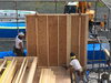 1階壁建込「【ワタナベ設計 建築現場】十日市K邸★新築工事(6/15～6/25)」