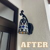 玄関の外灯after「☆外灯ランプの交換は当店へおまかせください☆」