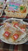 「新商品の「豚キムチ弁当」と「干し柿クリームチーズパイ」いかがですか～！」