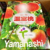 「桃が入荷したよー！ 山梨県産　「温室もも」」