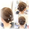 パールが上品な華やかヘアセット「上品シニヨンヘアのご紹介」