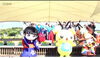 一緒に南中ソ—ランありがとう🥰「なめリ—ミコットちゃん.新米ママふっくらたまこさんコラボ🥰ゆるキャラ15体大集合💞多古町たこみんフェスタ2025にて」