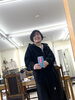 黒の撮影は難しい…袖とフードが生地変してあるのー「いつも元気にOPENです❣️」
