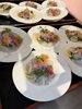 イサキ・飛魚の刺身…。うまい👌「結婚式後の食事会は、あがわで…。😊」