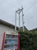 看板を取り外し塗装した後の柱「国府印刷社-看板修理工事」