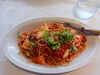 本日のパスタは、モッツァレラチーズ入りボロネーゼ「諸々特訓中」