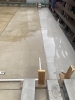 ブロックを積むための測量中「雨上がりの現場風景と、作業のひとコマをご紹介します」