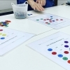 文字の活動は英語の音が入ってから「英語はB.B.カードで楽しく身に付ける【学力アップは本学の定着から！がモットーの、学習塾併設英会話教室】」
