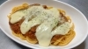 キーマスパゲッテイ+チーズ「「カレーのちから千歳」梅ケ丘店」