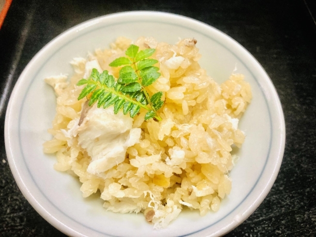 今日のシメは、鯛めし「釣り人必見です」