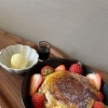 カラメル苺ブリュレパンケーキ