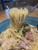 満足感あふれるシェフ自慢のパスタ「本日のパスタは干し椎茸とベーコンのクリームパスタです」