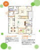 「家づくりアイディア ＼＼ にゃんことの暮らしを楽しむ　平屋風住宅の間取り ／／【村上市・関川村で理想の注文住宅を建てるなら！茂原建設にお任せください】」