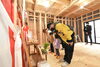 末永く幸せに暮らせますように。「福島市のＩ様邸では、めでたく、楽しく上棟式と手形式が行われました。【注文住宅】【工務店】【新築住宅】【上棟式】【手形式】」