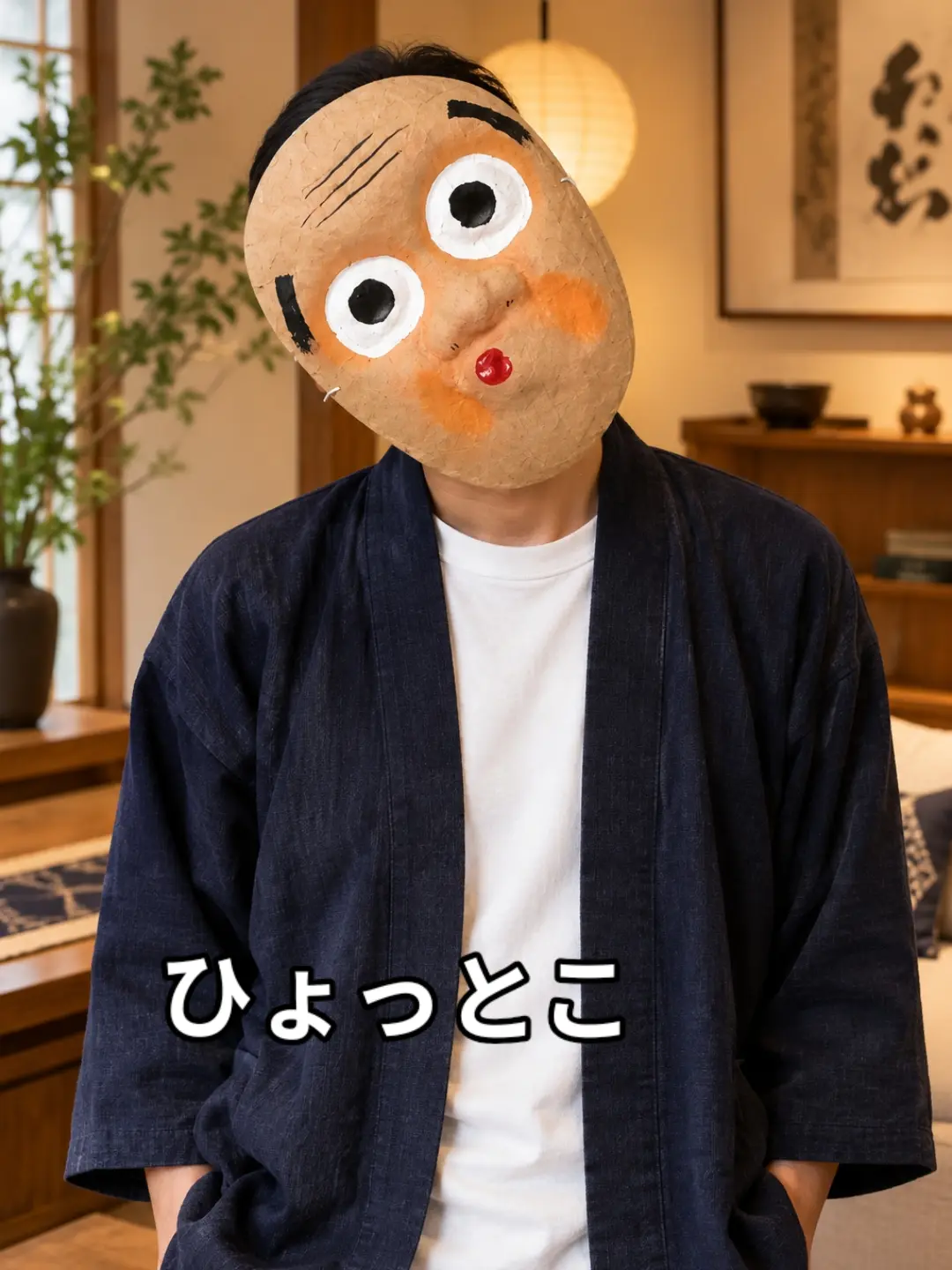 ひょっと付けるとテンション上がるー「けっこう売れてます。本格的なお面　天狗、赤鬼、青鬼、ひょっとこ、おかめ。人気の為、再入荷！本格的なお面をお探しの方ここにあります。伝統技法　和紙の張り子面。おみやげにもインテリアにもいいんです。八王子天狗のお面　八王子おみやげ　八王子」