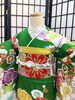 「華やかなグリーン💚古典柄お振袖🌸ご予約はお電話にて承り中📞【東京都葛飾区限定！成人式の豪華振袖フルセットレンタル)」