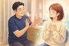 問診風景　イラスト「あなたの声を聞くことが、施術の始まりです　　整体室BODYCAREろはす　江南市　扶桑町　大口町　犬山市　岩倉市」