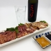 【鹿児島鳥刺し×長崎焼酎】鶏本来の風味と食感を琥珀色の麦焼酎で。