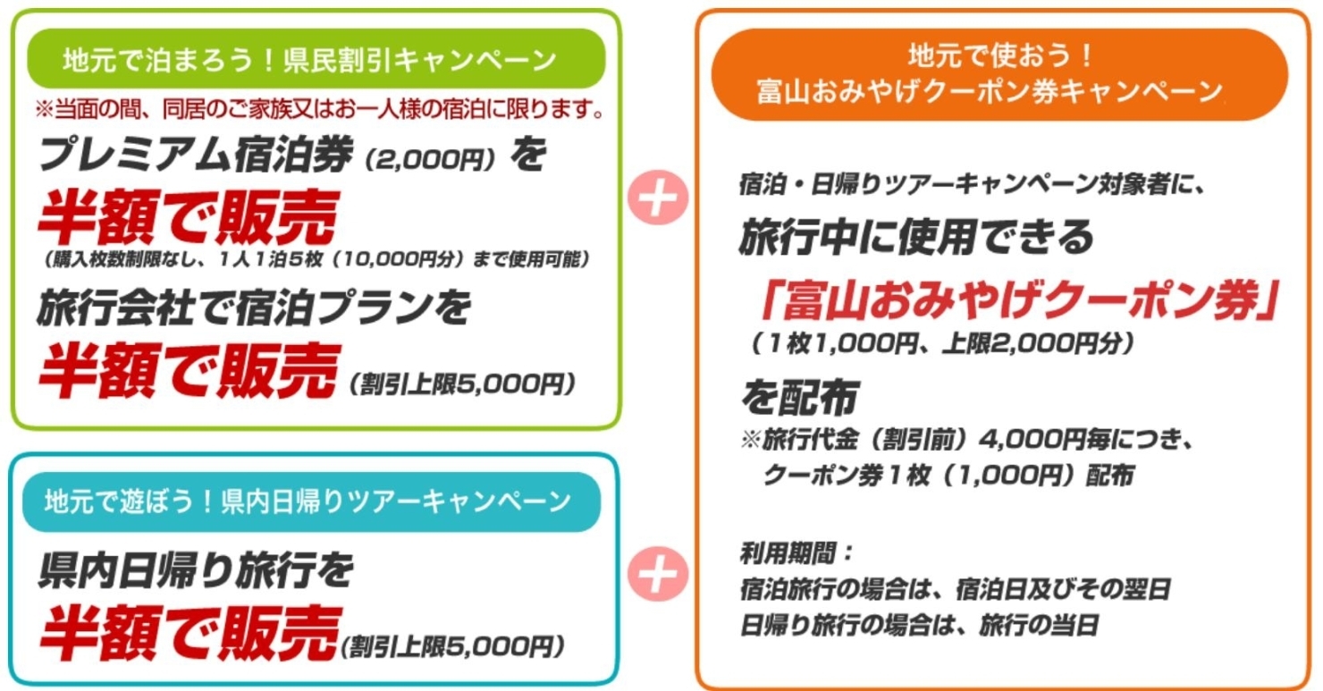 富山県民対象の富山県旅行キャンペーンをまとめました 黒部 入善 朝日のマチの話題 まいぷれ 黒部 入善 朝日