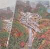 高尾山クリアファイル　自然と人工物のハーモニー　「新商品第3弾　八王子地図デザイントートバッグ　桑の実パープル 新商品すべてそろいました。高尾山クリアファイル　八王子地図マグカップ　八王子地図トートバッグ　当店八王子お土産しかありません。八王子手土産」