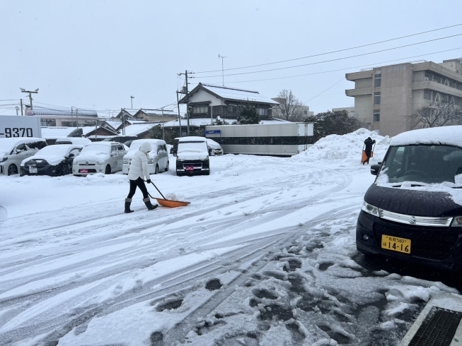 「大雪の中元気に営業中！」