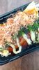 名物どんどん焼き。野菜たっぷりのお好み焼です。「魚沼のキッチンカー。ORANGEkitchenです。」