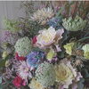 色は柔らか形は華やかなお花をたっぷり使って「お祝いスタンド花」