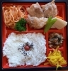 「明日の日替り弁当は魚の利休焼き」