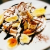 チョコバナナワッフル　ホイップ追加