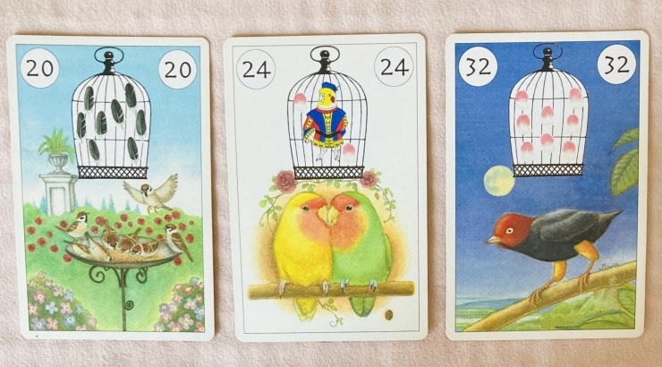 鳥さんのカードも使ってます。「7月の予定です。〜癒しの占いムナ〜」