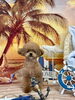 あずきくん「サンセットビーチ🏖️」