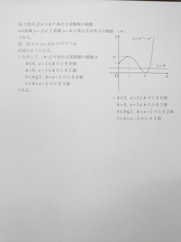 解答の続きです。「記述の答案を書けるように！」