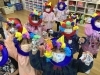 豆まきの準備完了！！まくぞ～！と気合い十分です。「「節分を行いました！おにはそと！ふくはうち！👹」」