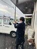 外まで出て初雪を撮ってます🤣「出雲にも雪が降りましたね⛄❄️」