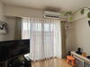 施工後。雰囲気を変えてリニューアル。お好みに合わせてカーテン替えがお勧め！ストライプ柄で気分も弾む♬「施工事例(カーテン）遮熱カーテンでエアコンの冷房効果を良くします！デザインだけでない！」